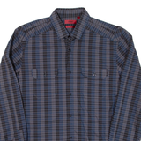 HUGO BOSS Slim Fit Mens Shirt Blue Check Long Sleeve M
