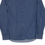 CALVIN KLEIN JEANS Slim Fit Mens Shirt Blue Spotted Long Sleeve M