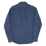 CALVIN KLEIN JEANS Slim Fit Mens Shirt Blue Spotted Long Sleeve M