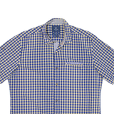 PIERRE CARDIN Mens Shirt Blue Check M