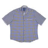 PIERRE CARDIN Mens Shirt Blue Check M