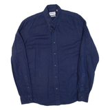 TIMBERLAND Slim Fit Mens Plain Shirt Blue Long Sleeve S