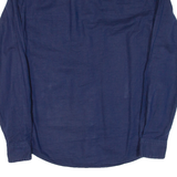 TIMBERLAND Slim Fit Mens Plain Shirt Blue Long Sleeve S