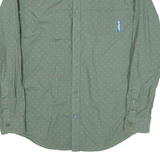 ADIDAS Mens Shirt Green Spotted Long Sleeve M