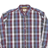 CAMEL ACTIVE Mens Shirt Blue Check Long Sleeve 2XL