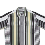 BOWLING Mens Shirt Green Striped M