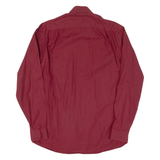 BOSS HUGO BOSS Mens Plain Shirt Red Long Sleeve M