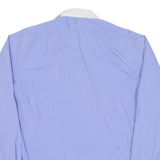 ZARA MEN Slim Fit Mens Plain Shirt Blue Long Sleeve L