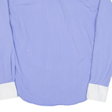 ZARA MEN Slim Fit Mens Plain Shirt Blue Long Sleeve L