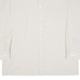 CREATION MANOR Mens Shirt Beige Striped Long Sleeve XL
