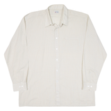 CREATION MANOR Mens Shirt Beige Striped Long Sleeve XL
