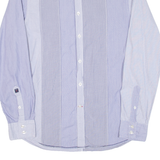 GUESS Mens Shirt Blue Striped Long Sleeve S