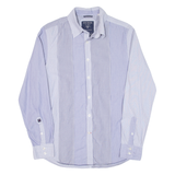 GUESS Mens Shirt Blue Striped Long Sleeve S