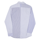 GUESS Mens Shirt Blue Striped Long Sleeve S