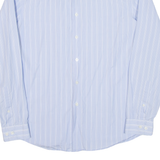 CALVIN KLEIN Slim Fit Mens Shirt Blue Striped Long Sleeve L
