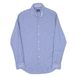 TOMMY HILFIGER Tailored Fit Mens Shirt Blue Check Long Sleeve M