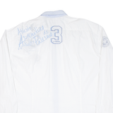 LA MARTINA Mens Plain Shirt White Long Sleeve 4XL