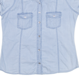 GUESS Womens Plain Shirt Blue XS