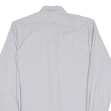 Mens Shirt Grey Striped Long Sleeve M