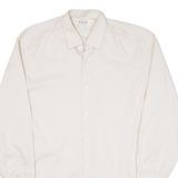 Mens Shirt Beige Striped Long Sleeve M