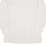 Mens Shirt Beige Striped Long Sleeve M