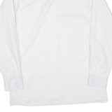 Mens Plain Shirt White Long Sleeve M