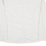 Womens Plain Shirt Beige Long Sleeve UK 14