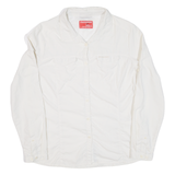 Womens Plain Shirt Beige Long Sleeve UK 14