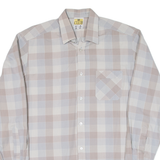Mens Shirt Pink Check Long Sleeve M