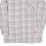 Mens Shirt Pink Check Long Sleeve M