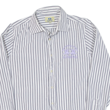 LA MARTINA Mens Shirt Grey Striped Long Sleeve M
