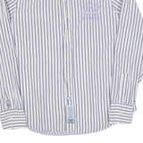LA MARTINA Mens Shirt Grey Striped Long Sleeve M