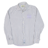 LA MARTINA Mens Shirt Grey Striped Long Sleeve M