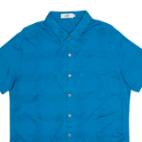 WANG PAI CHE Mens Shirt Blue Check M