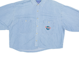HARD ROCK CAFE Crop Womens Denim Shirt Blue XL