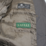 LAUREN RALPH LAUREN Mens Blazer Jacket Brown Wool Striped L