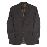 LAUREN RALPH LAUREN Mens Blazer Jacket Brown Wool Striped L