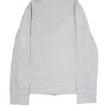 CALVIN KLEIN PERFORMANCE Womens Fleece Jacket Grey Hooded S