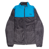 FILA Womens Fleece Jacket Grey Colourblock L