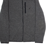 NAUTICA Mens Fleece Jacket Grey Knit L