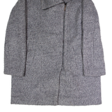 DKNY Womens Overcoat Coat Grey Wool UK 14