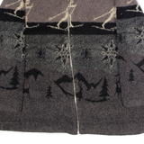 THE BARRAGE CO Winter Print Womens Fleece Jacket Grey Crazy Pattern M