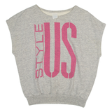 Sleeveless Womens Sweatshirt Grey XL