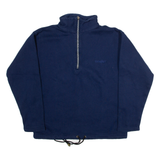 SPRINT Womens Sweatshirt Blue 1/4 Zip M