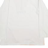 SPORTY Womens Sweatshirt White 1/4 Zip M