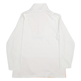 SPORTY Womens Sweatshirt White 1/4 Zip M