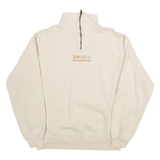 SWITCHER Womens Sweatshirt Cream 1/4 Zip S