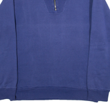 Womens Sweatshirt Blue 1/4 Zip M