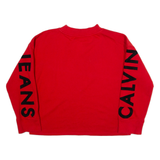 CALVIN KLEIN JEANS Womens Sweatshirt Red M