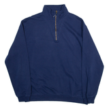 SWITCHER Mens Sweatshirt Blue 1/4 Zip L